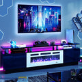 Fireplace TV Stand with 36 Electric Fireplace and 2-Tier Console - LED
