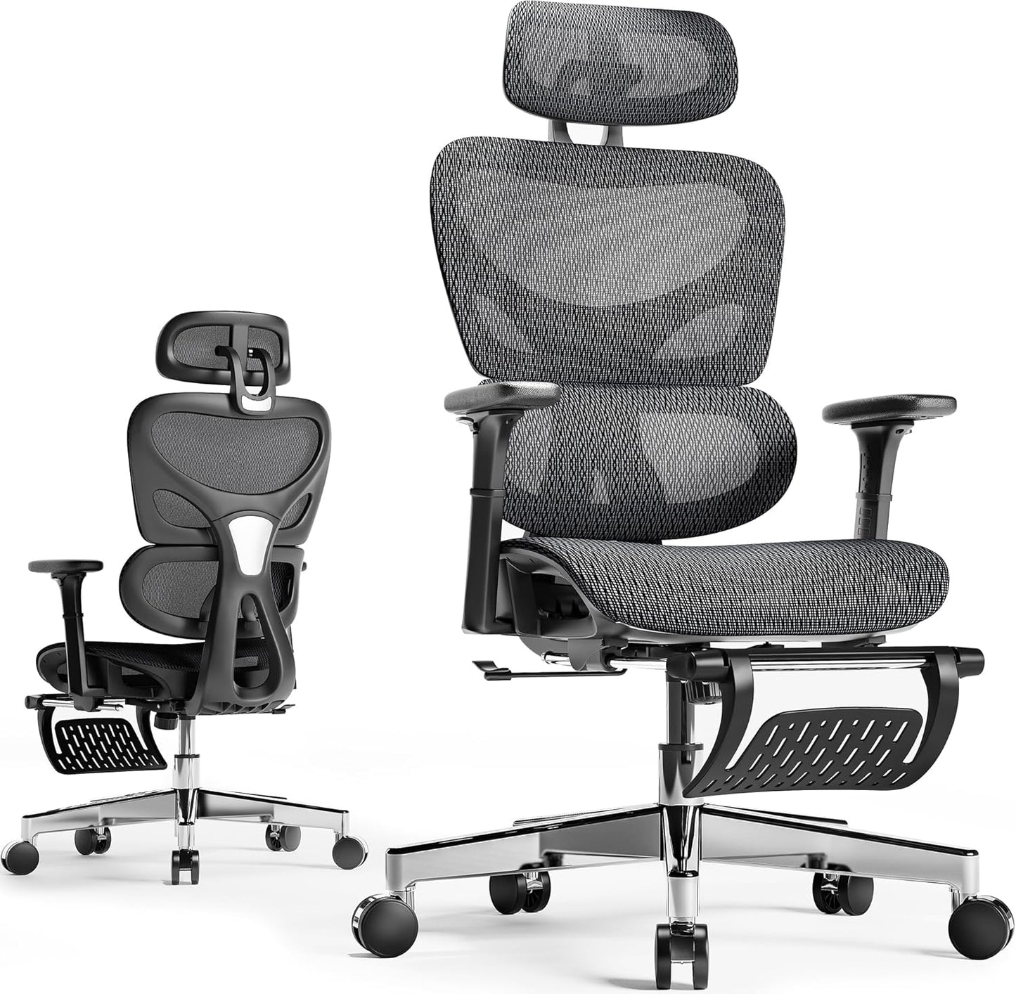 Huuger Ergonomic Office Chair: Lumbar Support & Footrest