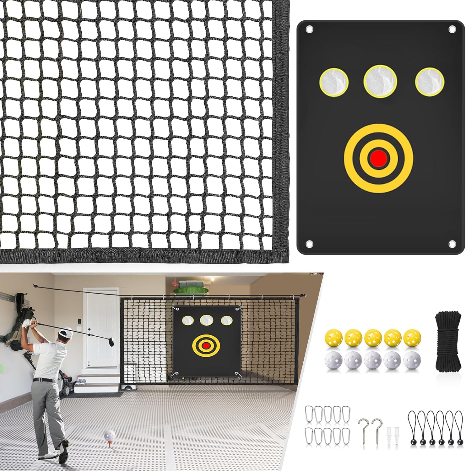Heavy Duty 10x10ft Golf Practice Net - Swing with Precision!