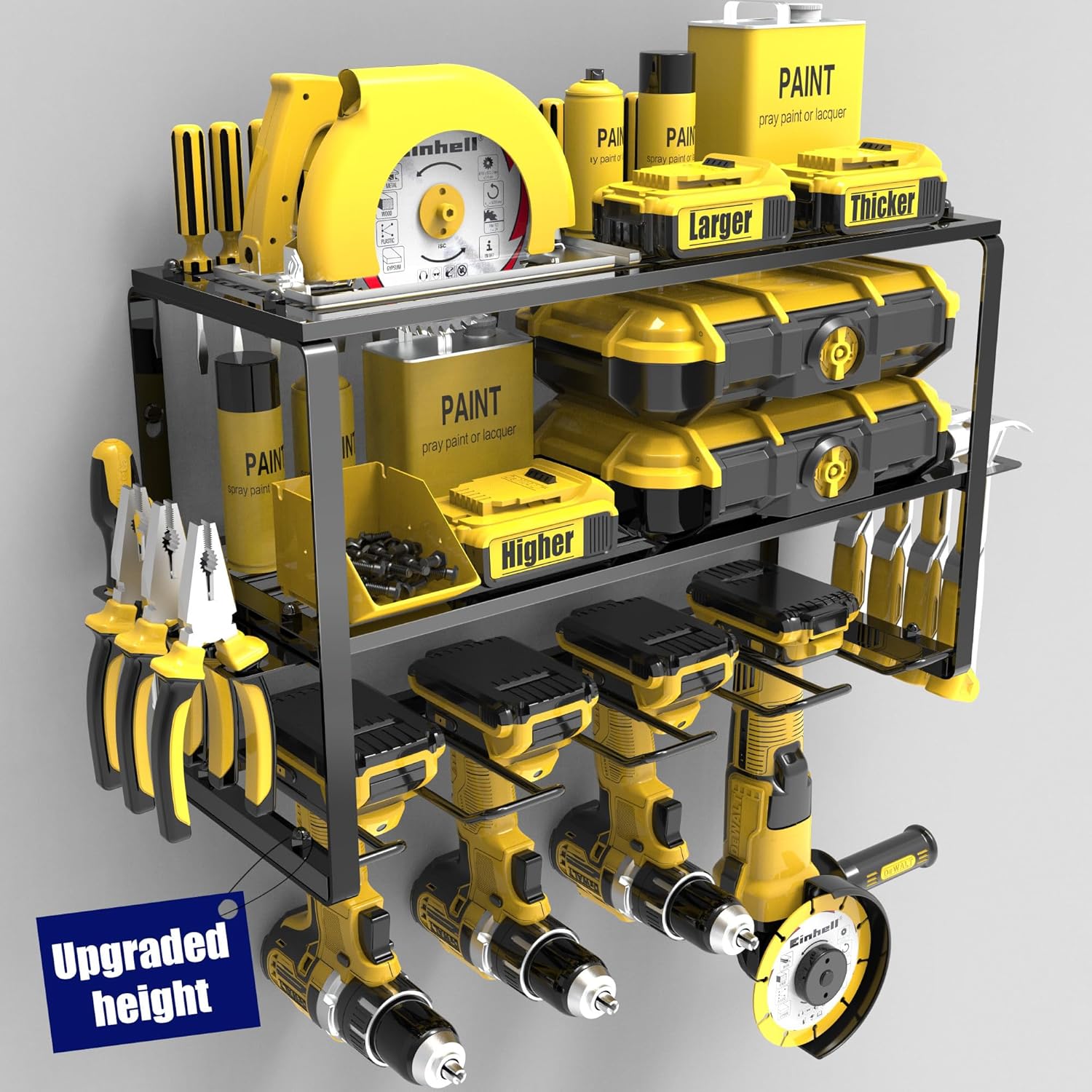 Maximize Space with 3-Layer Drill Rack by Bavbiiy