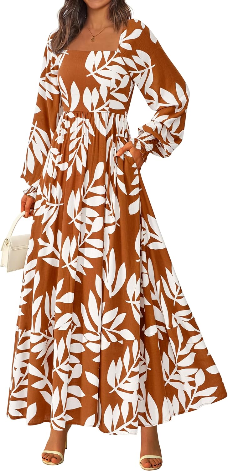 Floral Maxi Dresses for Women 2025: Elegant Long Sleeve Style