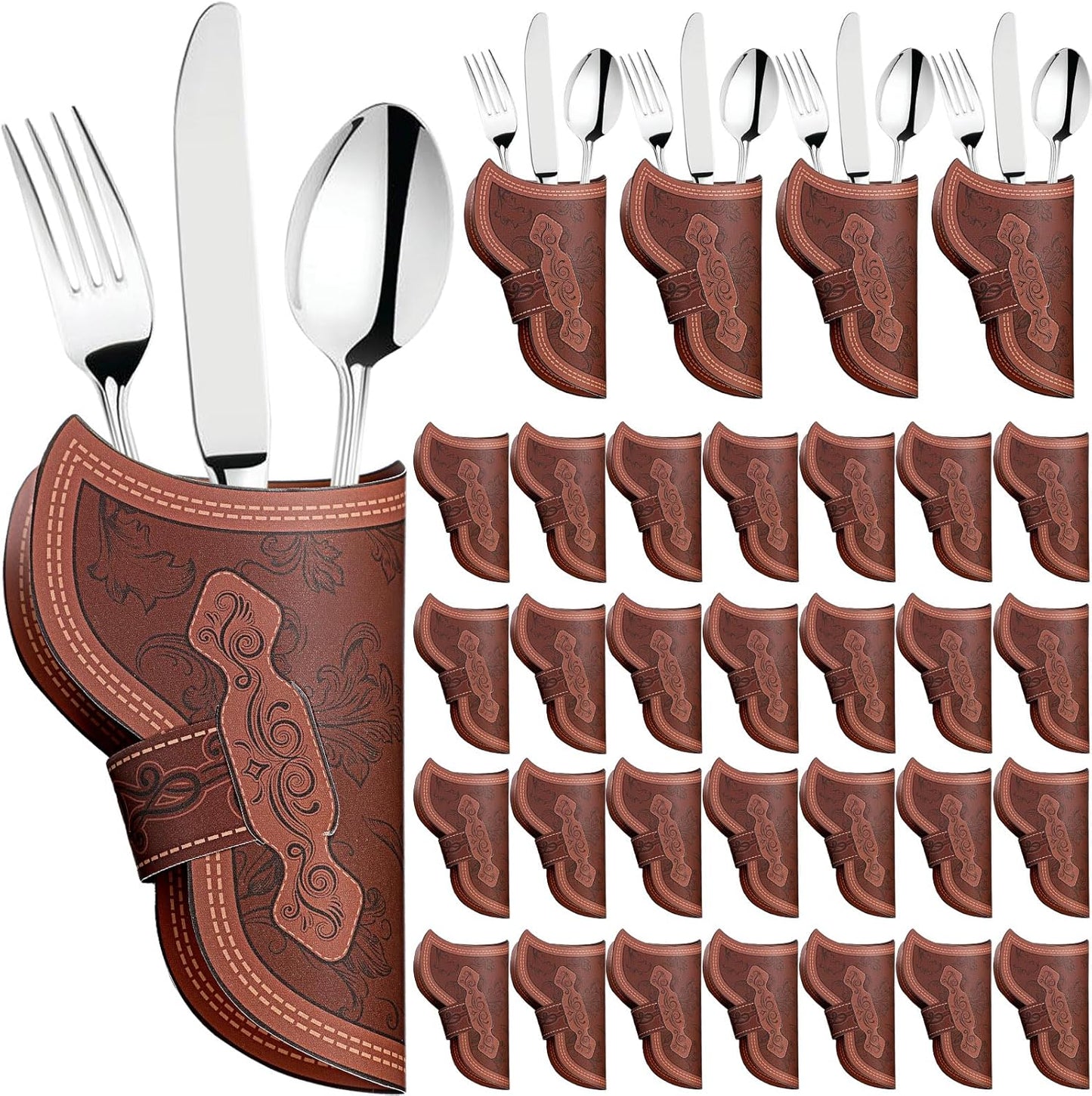 Newtay Cowboy Holster Silverware Holders for Western Parties