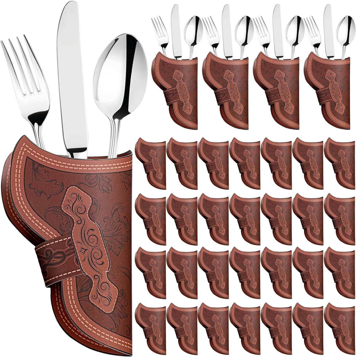 Newtay Cowboy Holster Silverware Holders for Western Parties