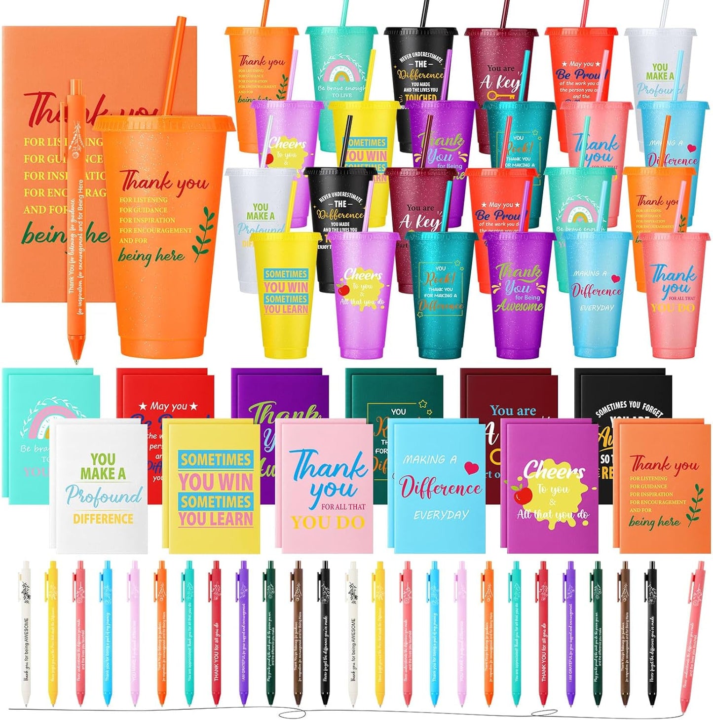72 Pcs Christmas Thank You Supplies Bulk for Employees Gifts