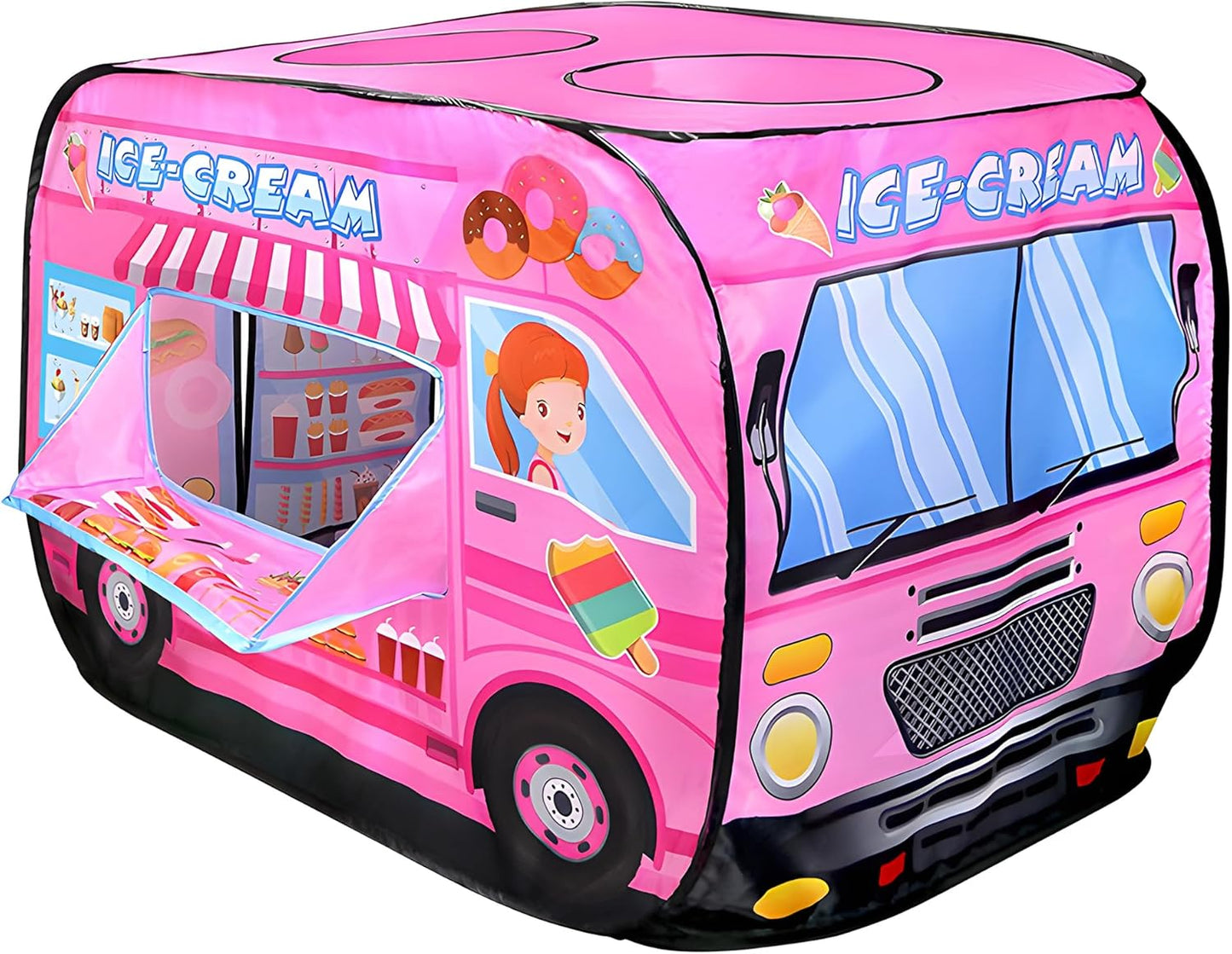DOOLMIN Pop Up Ice Cream Car Tent - Fun & Portable Playhouse for Kids