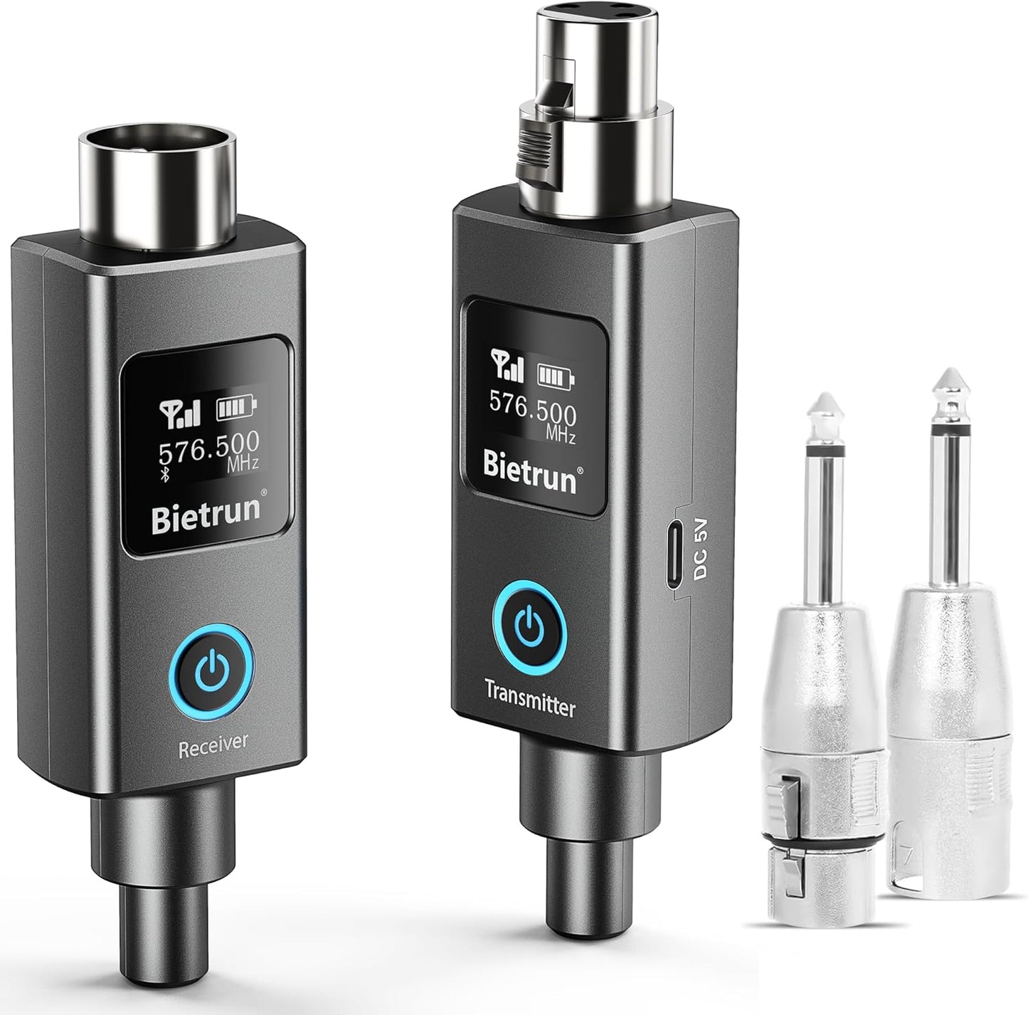 Bietrun Wireless XLR Transmitter Receiver for Dynamic Mics