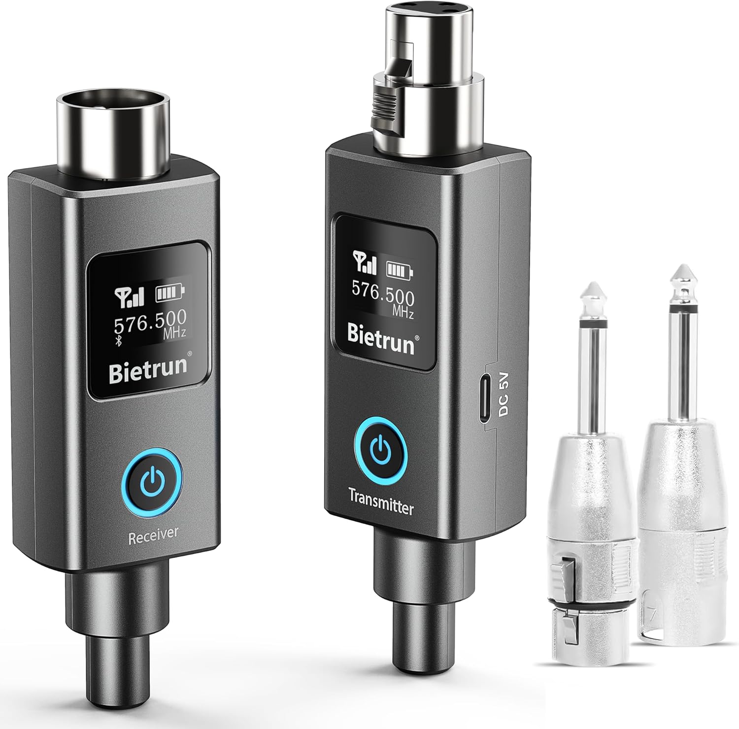 Bietrun Wireless XLR Transmitter Receiver for Dynamic Mics