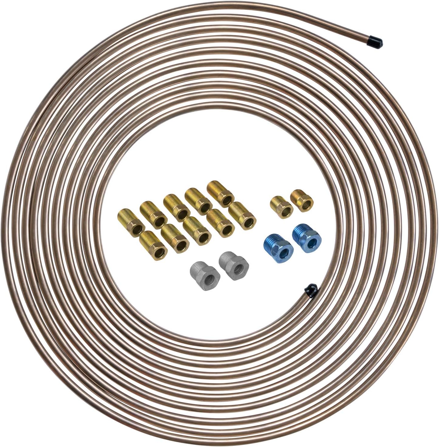 25 ft Copper-Nickel Alloy Brake Line Replacement Tubing Kit