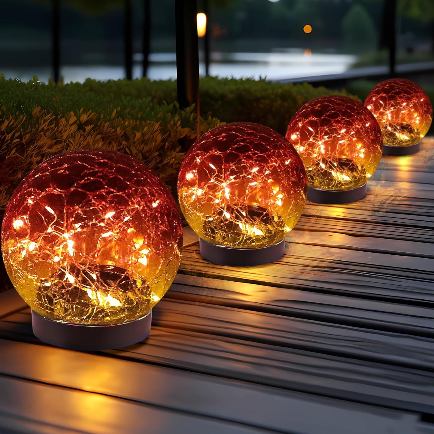 Solar Globe Lights Outdoor Waterproof for Garden and Patio Decor