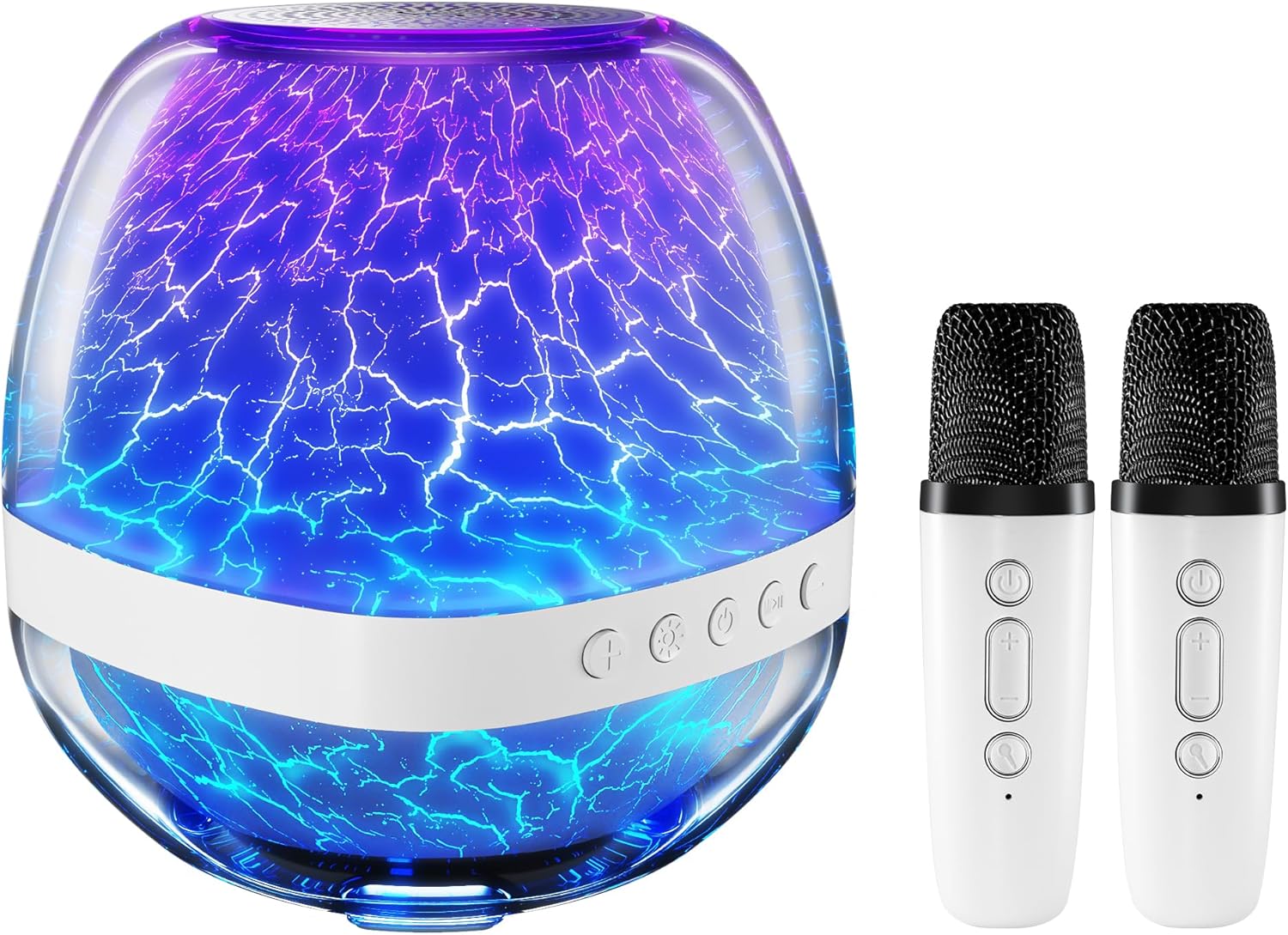Wireless Karaoke Fun for All Ages! 2 Microphones, Portable Speaker, Perfect Gift!