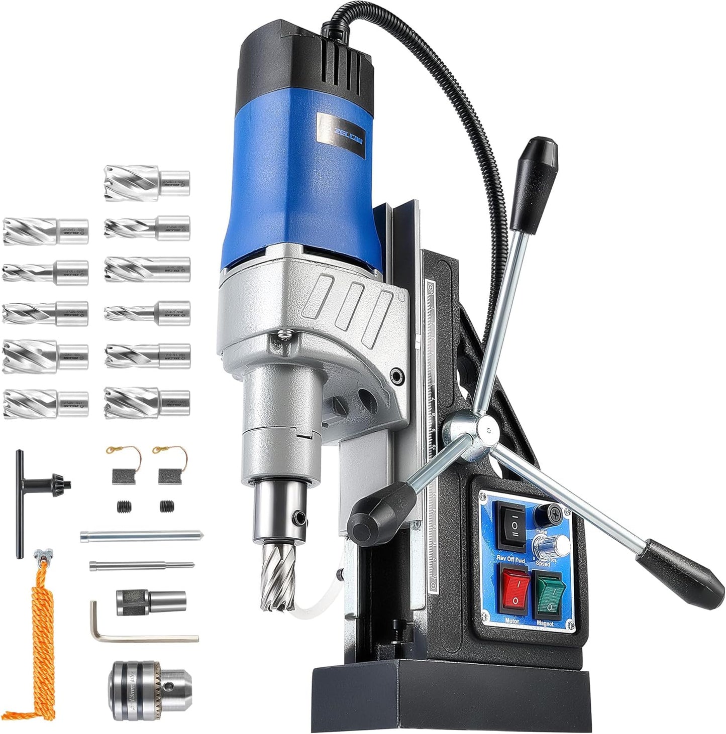 ZELCAN Mag Drill Press: Powerful 1550W Magnetic Drill for Metal