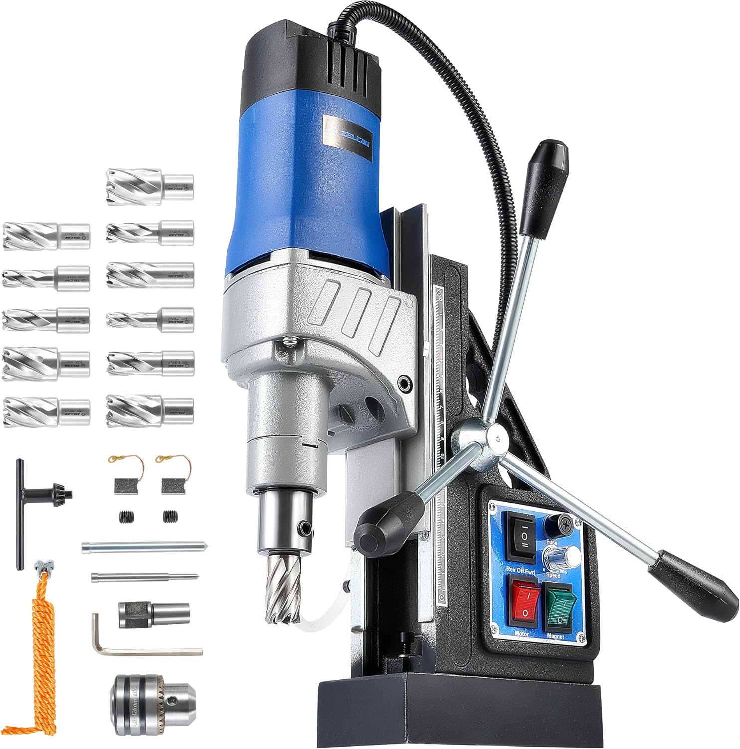 ZELCAN Mag Drill Press: Powerful 1550W Magnetic Drill for Metal