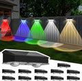 Solar Fence Lights Outdoor 12 Pack - Bright Colorful Dusk-to-Dawn