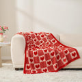 Snuggle Sac Red Heart Checkered Blanket for Cozy Comfort
