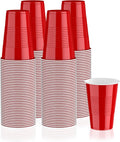 Lilymicky 240 Pack 16 oz Disposable Plastic Cups - Durable Red Party