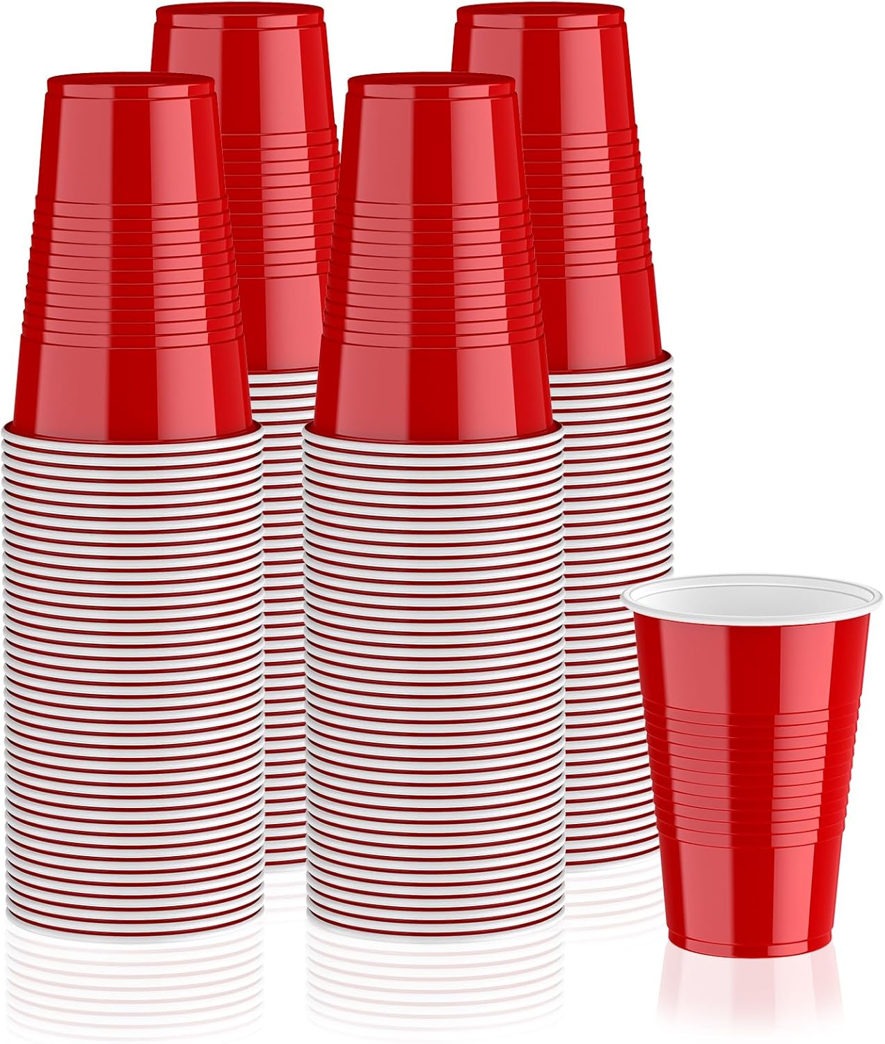 240 Pack 16 oz Red Plastic Cups for Parties and BBQ Events
