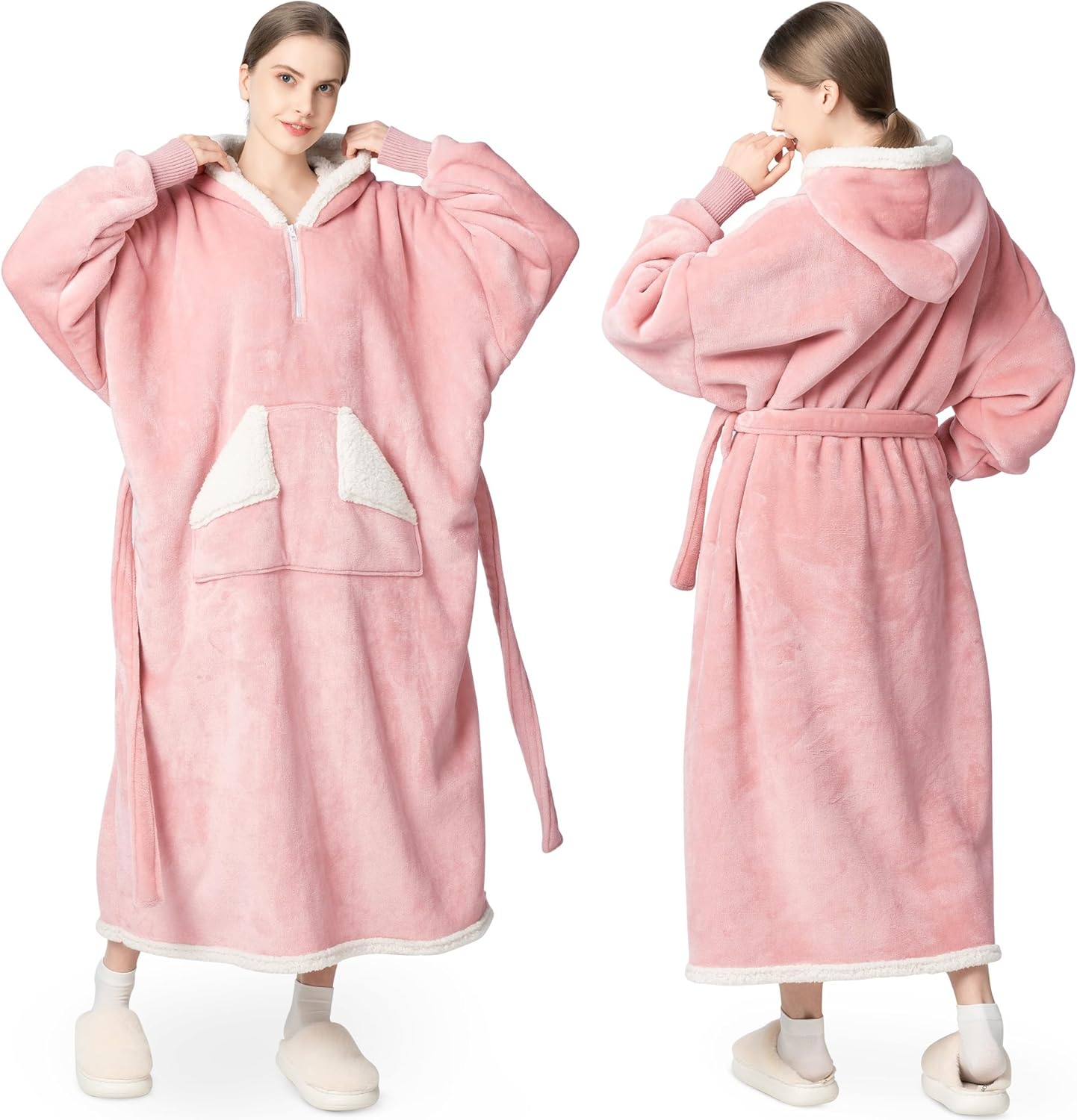 Warm Sherpa Hoodie Blanket for Cozy Winter Nights