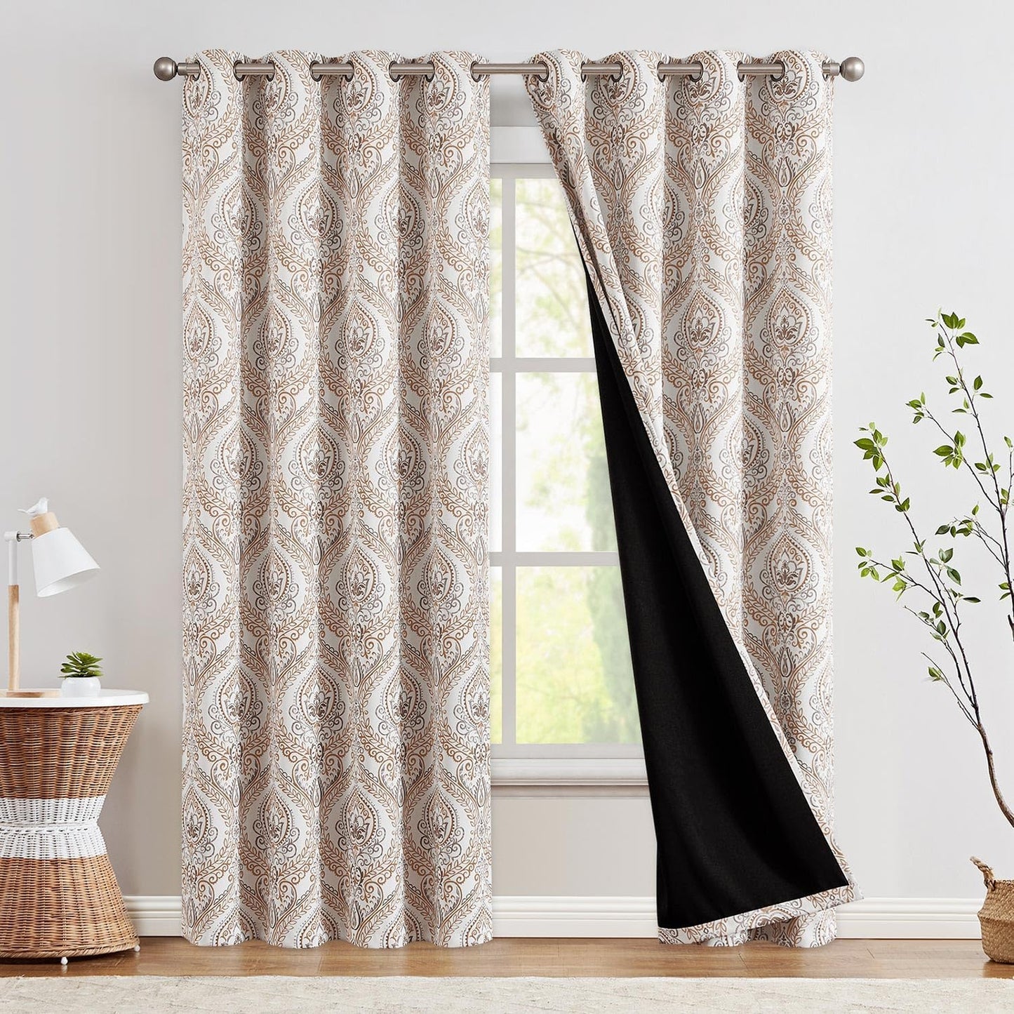jinchan Blackout Curtains 90 Inch Length for Cozy Bedrooms