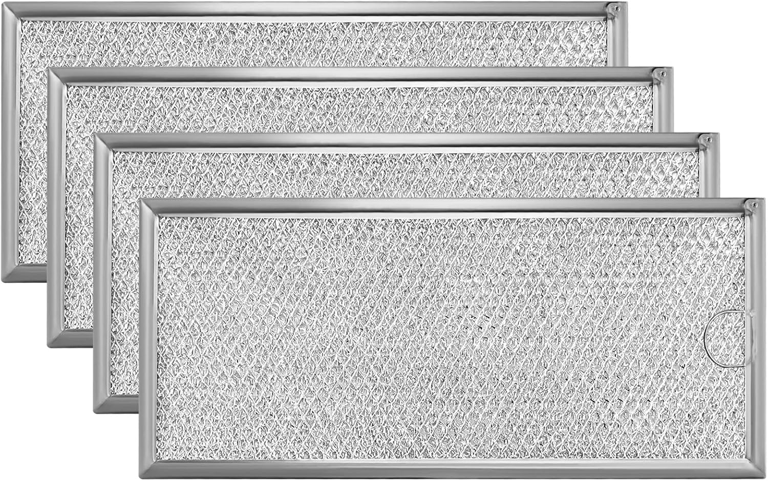 4 Pack Microwave Grease Filter WB06X10596 by AMI PARTS - Compatible with Whirlpool & GE Microwaves - Approx 13x6