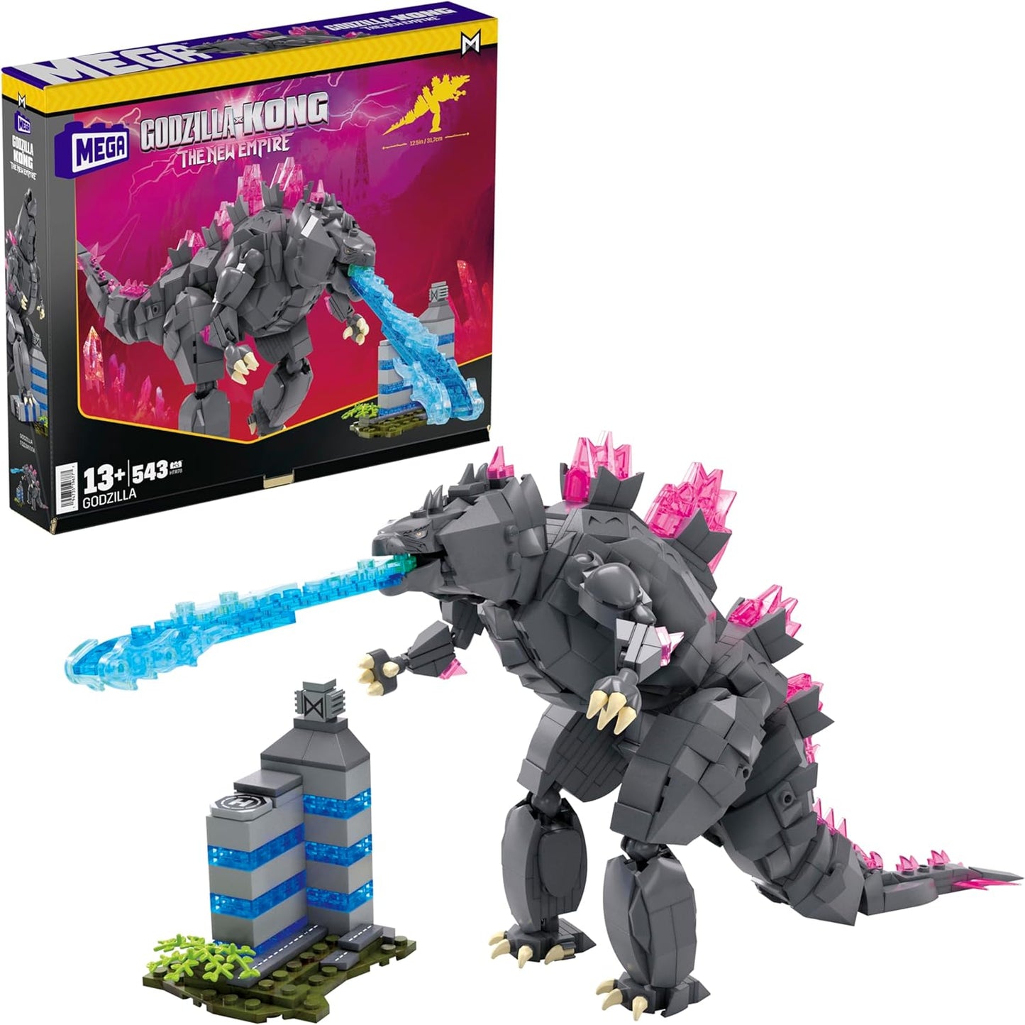 MEGA Godzilla x Kong Empire Building Set - 543 Piece Action Figure