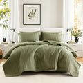 Comfort Spaces Queen Quilt Set Reversible Plaid Coverlet - Cozy