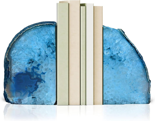 Handcrafted Agate Bookends for Unique Home and Office Decor