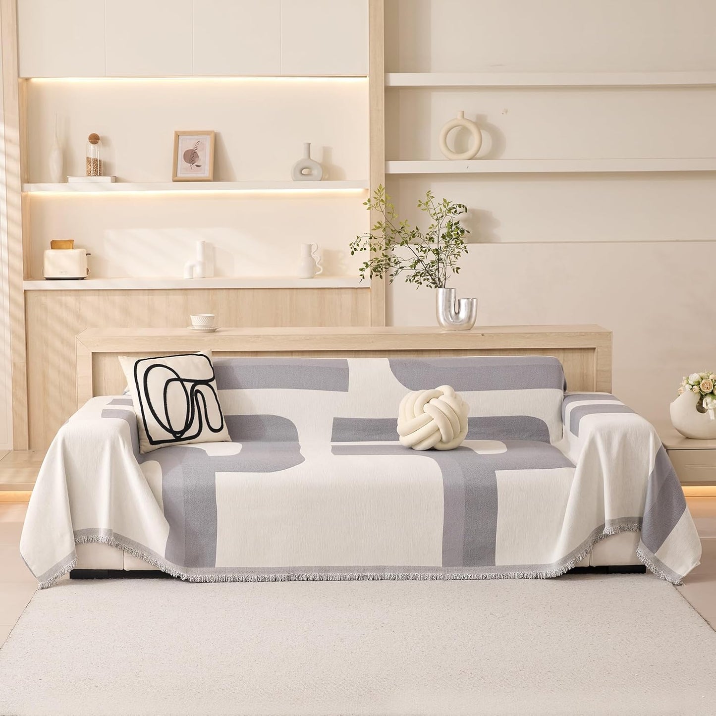 MEETSKY Couch Cover for Pets - Washable Sofa Slipcover 91in x 134