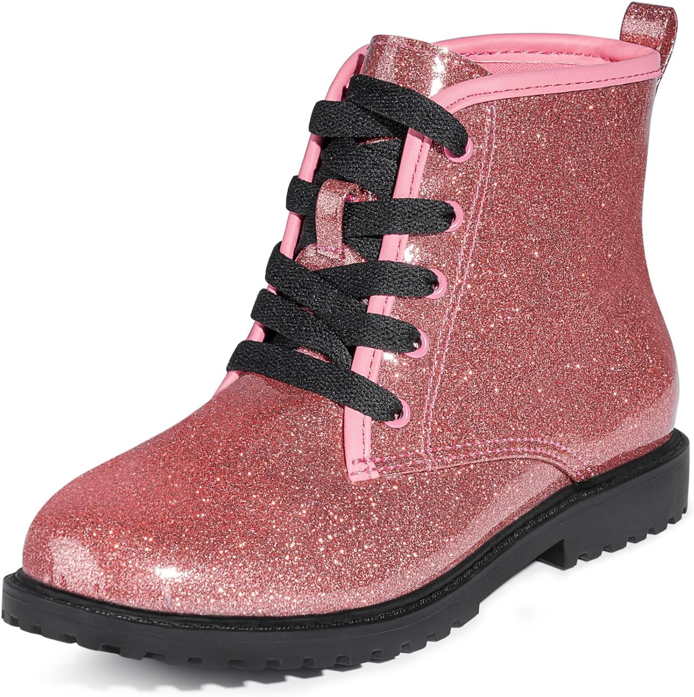 FITORY Girls Boys Ankle Combat Boots with Side Zipper Style
