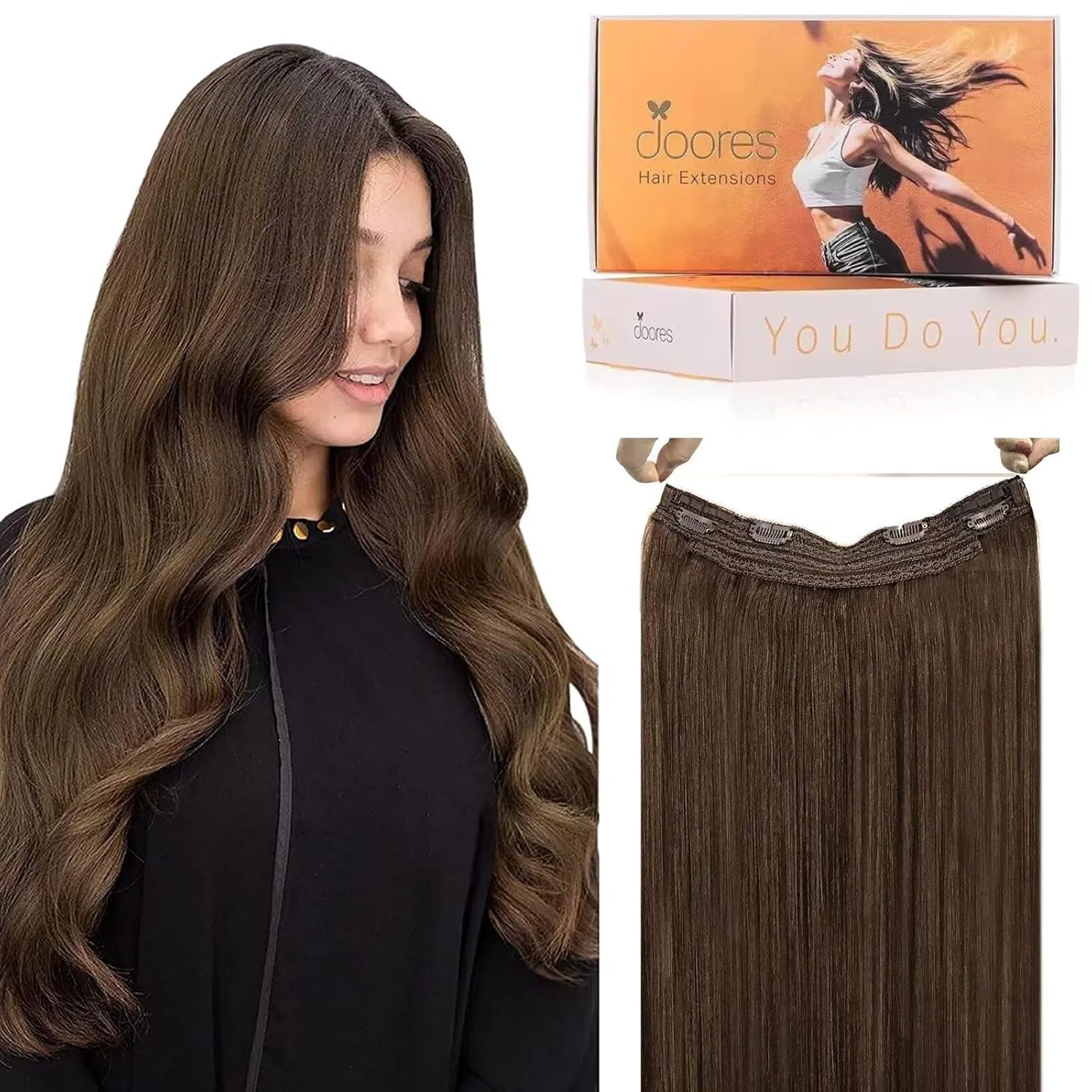 DOORES Wire Hair Extensions 16 Inch 95g for Volume and Style