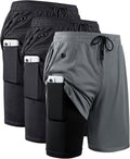 2 in 1 Men's 7 in Workout Running Shorts - Lightweight Support