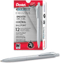 Pentel Glidewrite Executive Ballpoint Pen (1.0mm) - Smooth Metal