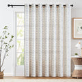Boho Curtains Linen Blend Sliding Patio Door Curtains 84 in
