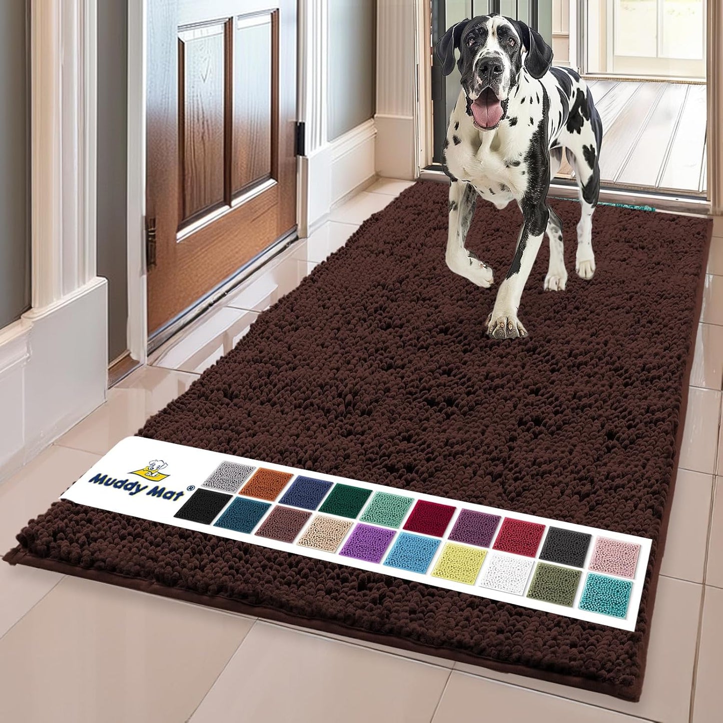 Muddy Mat Super Absorbent Microfiber Dog Door Mat for Paws