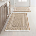 MIULEE Set of 2 Waffle Bathroom Rugs - Super Absorbent Non Slip Mats