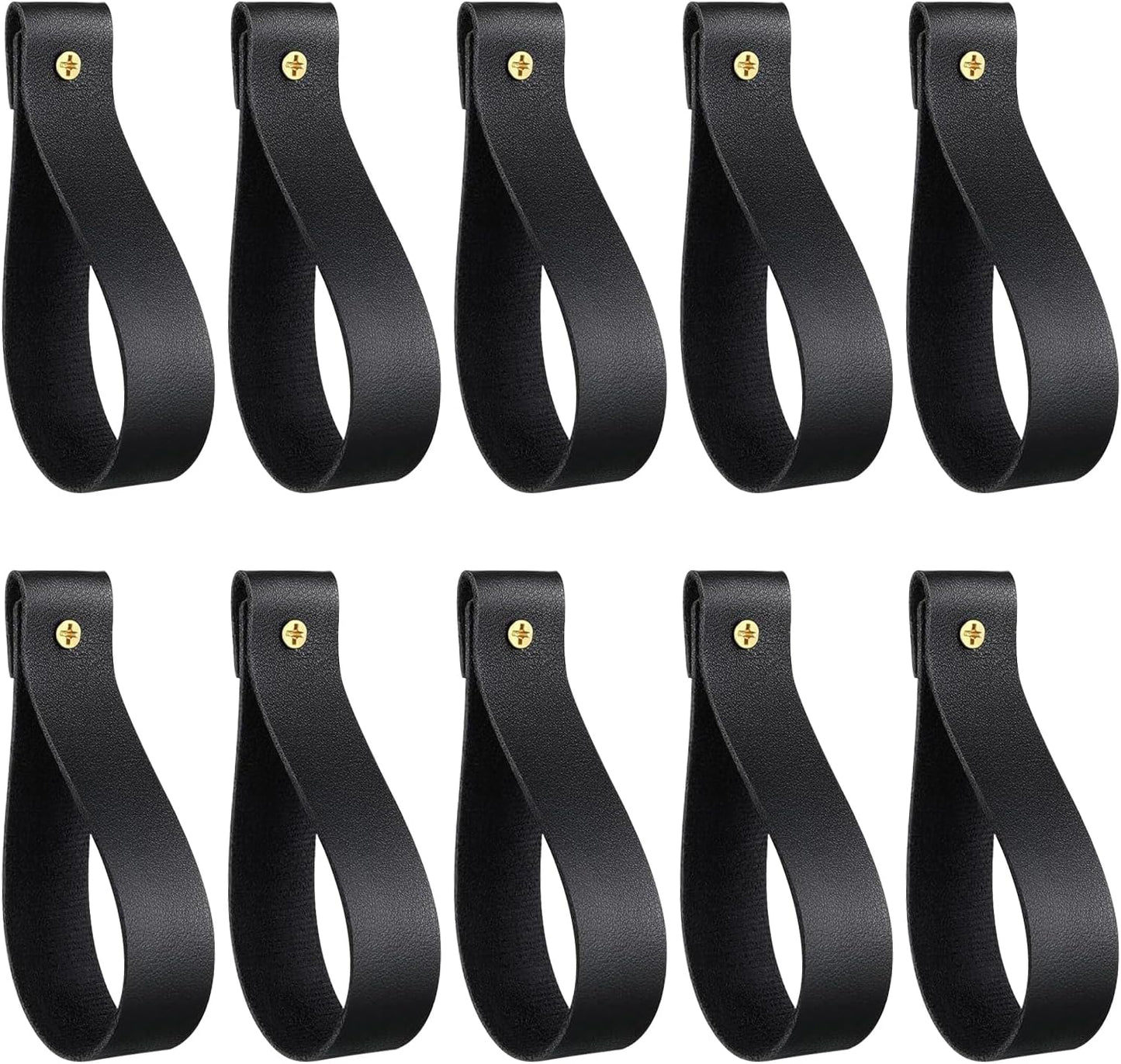 TORIHIKI Leather Curtain Rod Hooks Set