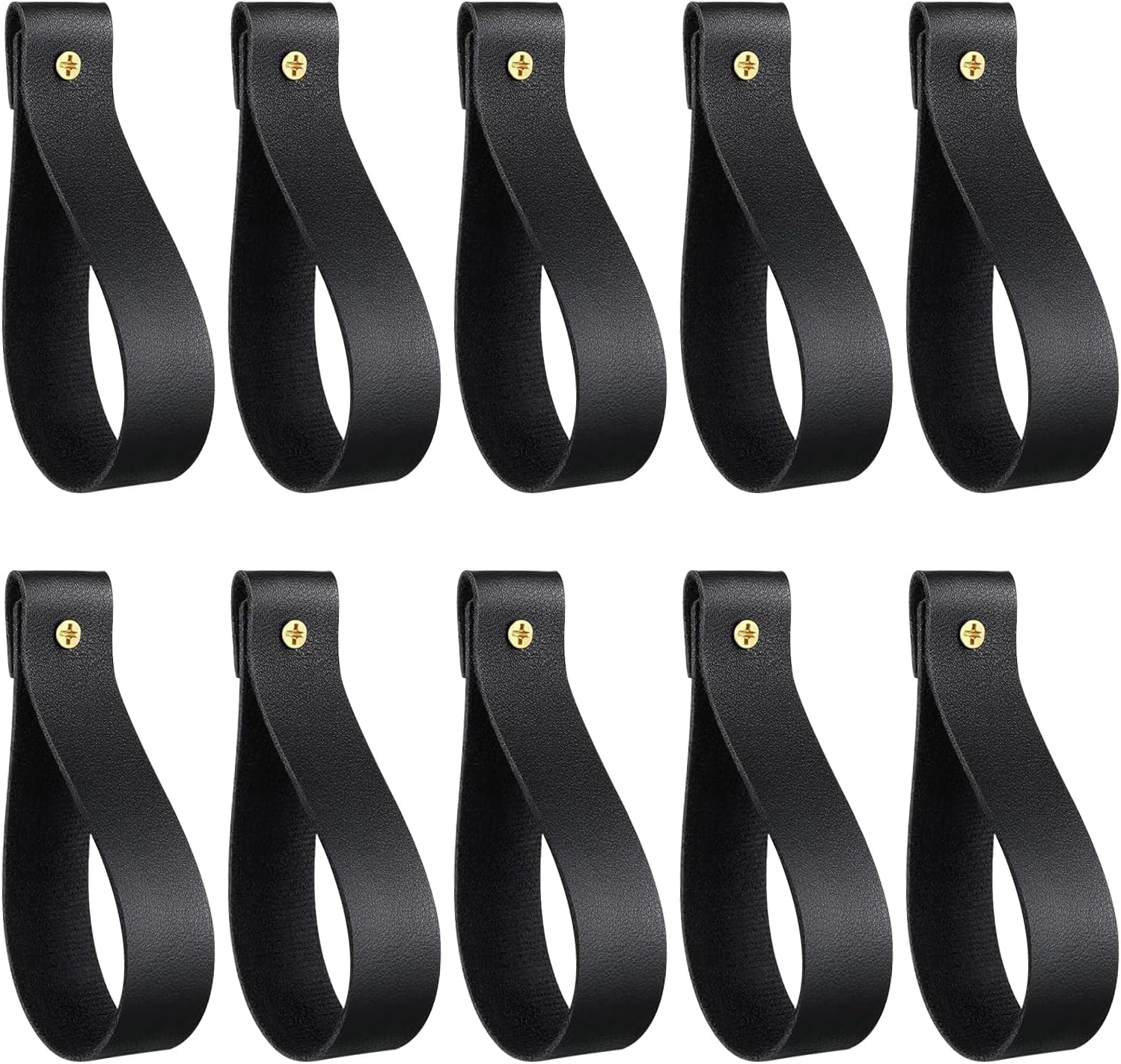 TORIHIKI Leather Curtain Rod Hooks Set