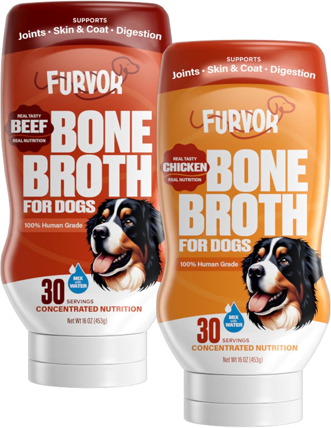 Beef & Chicken Bone Broth Concentrate for Dogs - Nutrient-Rich