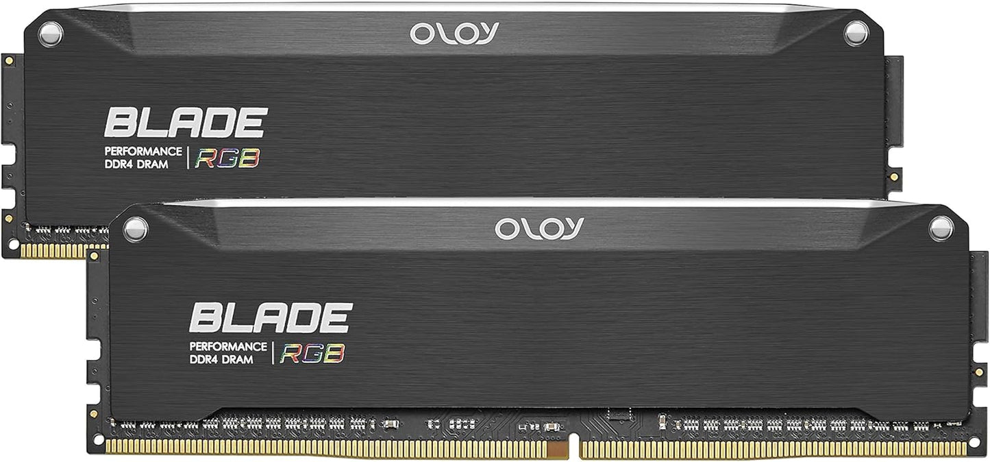 OLOy DDR4 RAM 16GB Black Hairline Blade RGB for Gaming