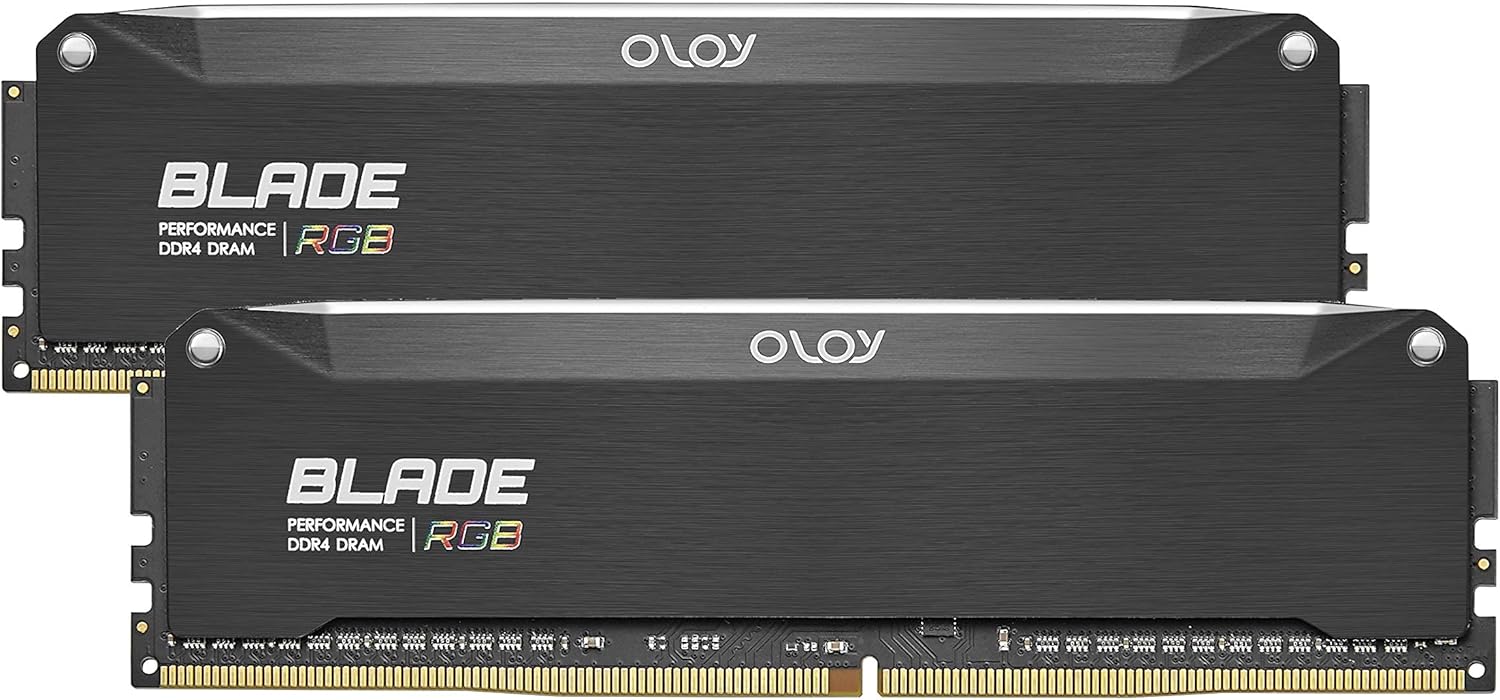 OLOy DDR4 RAM 16GB Black Hairline Blade RGB for Gaming