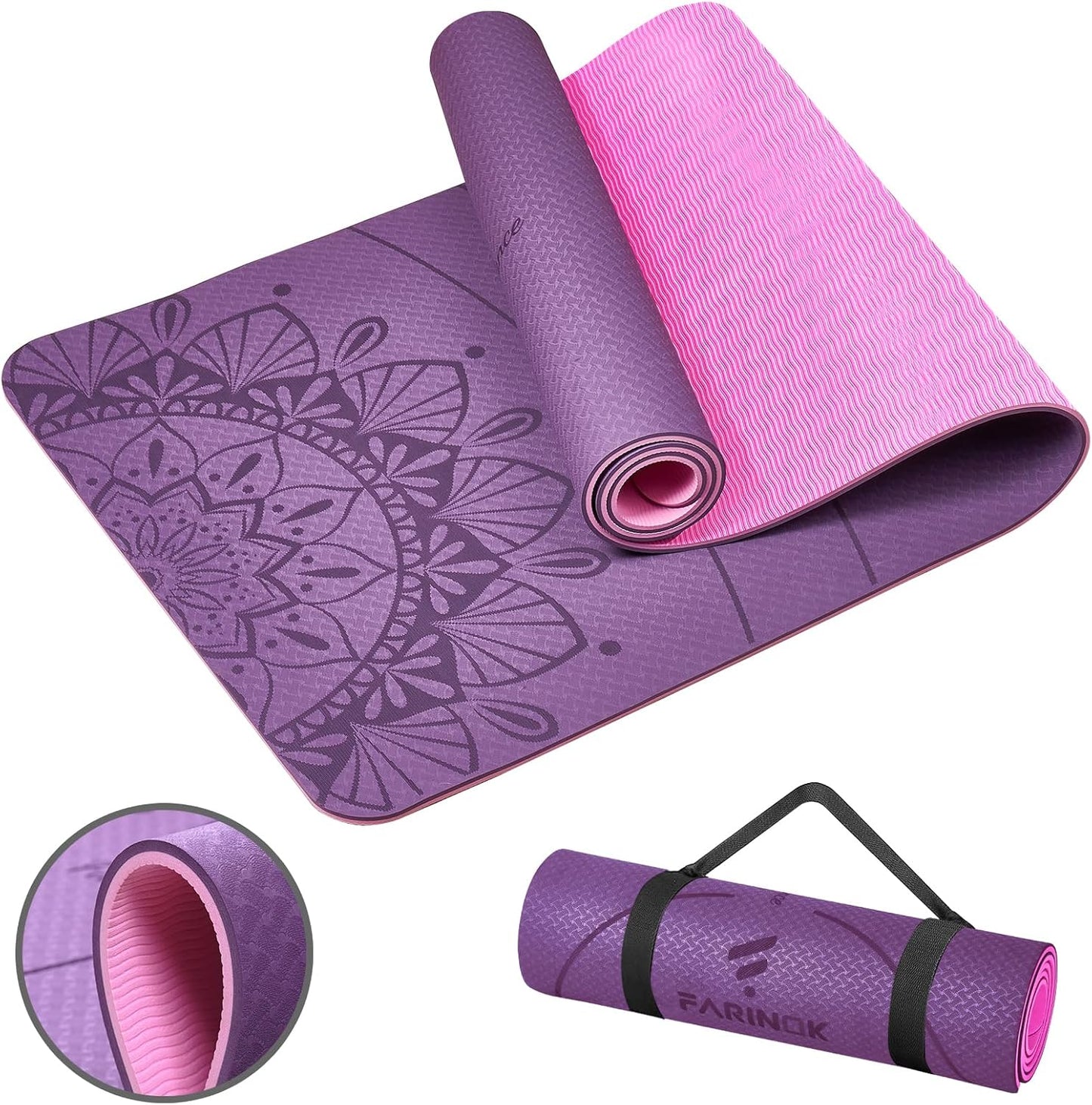 Yoga Mat Extra Thick 9MM for Home Workout and Pilates Use