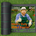 Heavy Duty Weed Barrier Fabric 3ft x 150ft - Durable Garden Ground