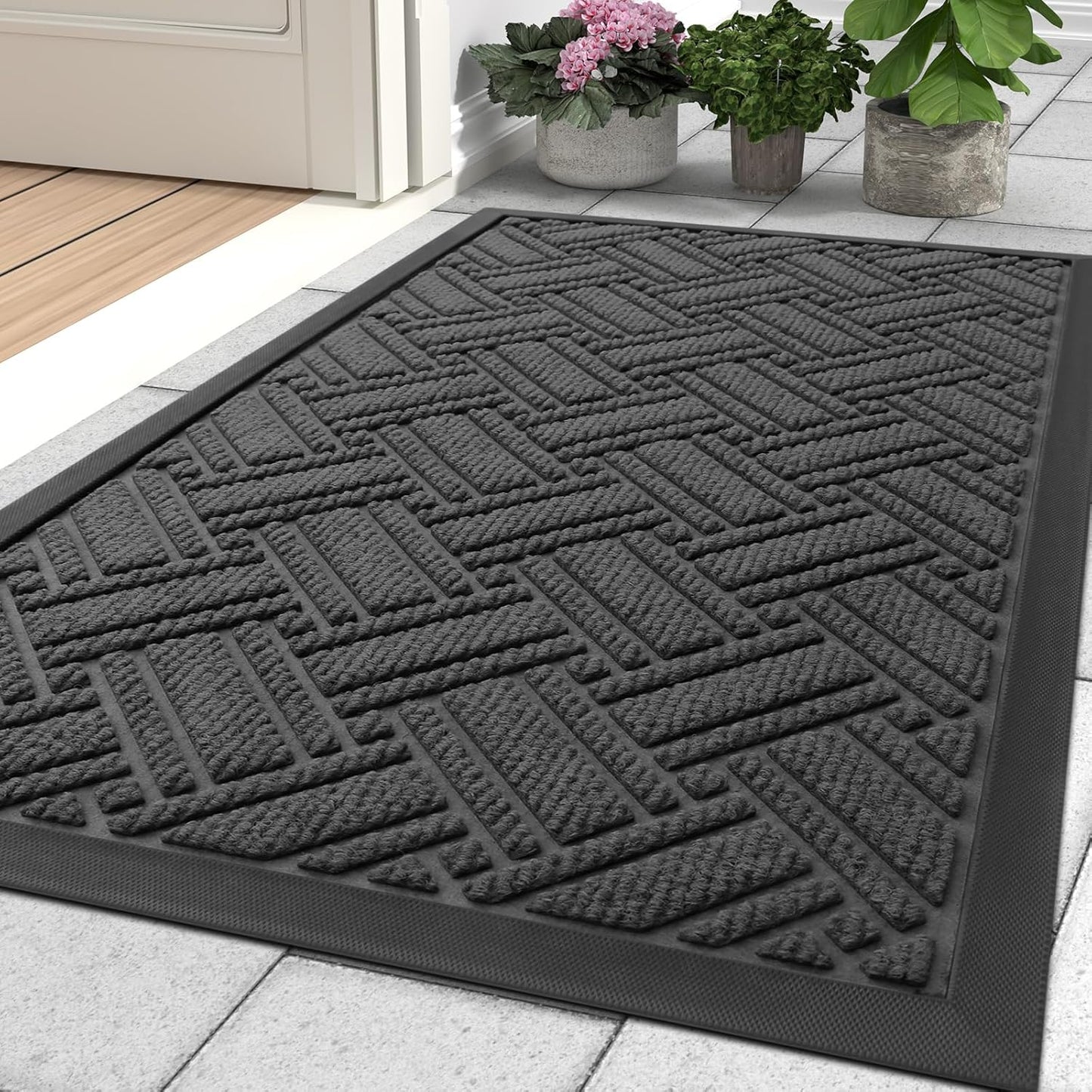 OLANLY Indoor Outdoor Mat - Non Slip Waterproof Doormat 36x24