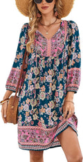 Casual Floral Print Summer Dress for Women by Bluetime