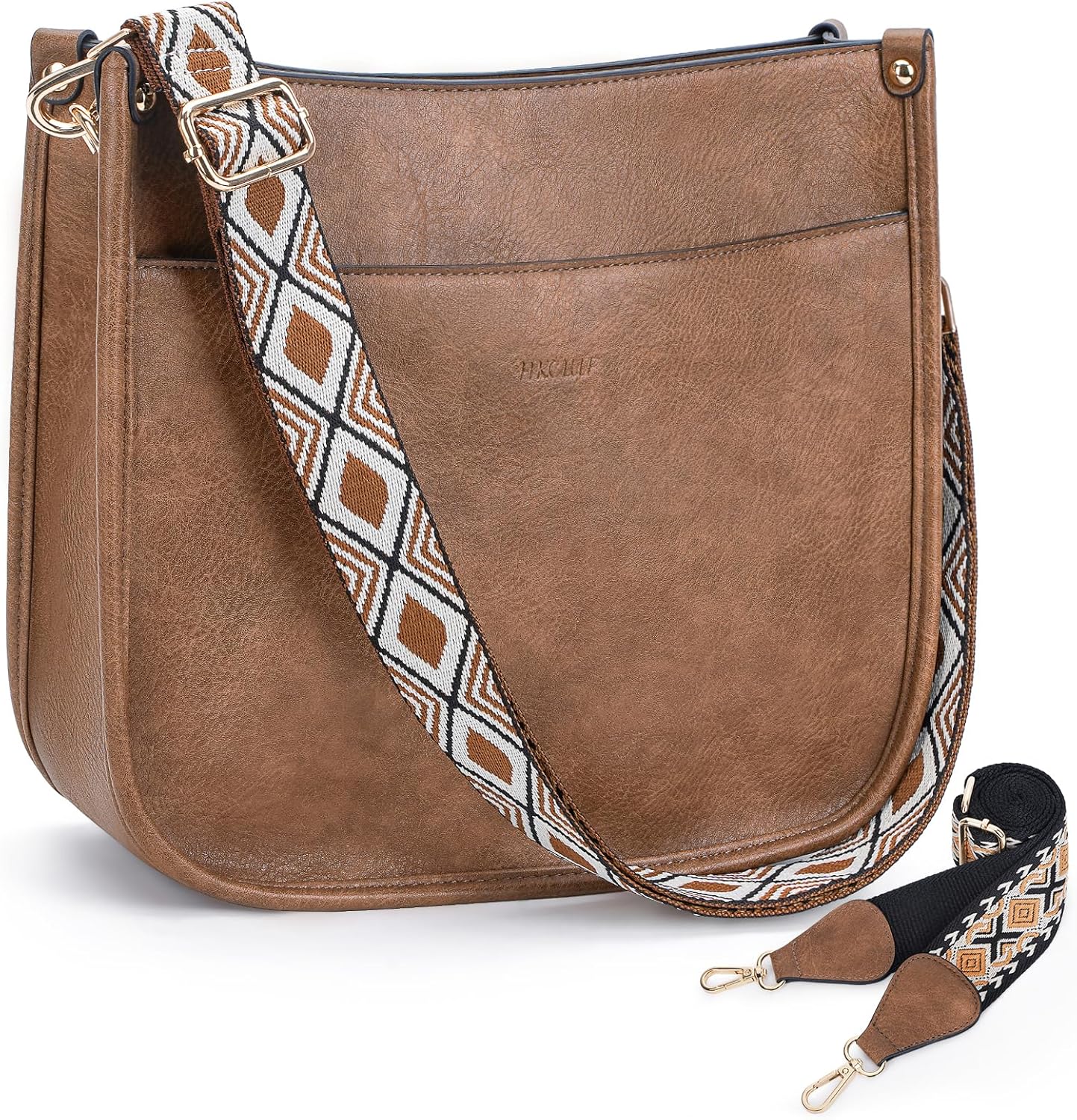Trendy Vegan Leather Hobo Handbags with Adjustable Straps