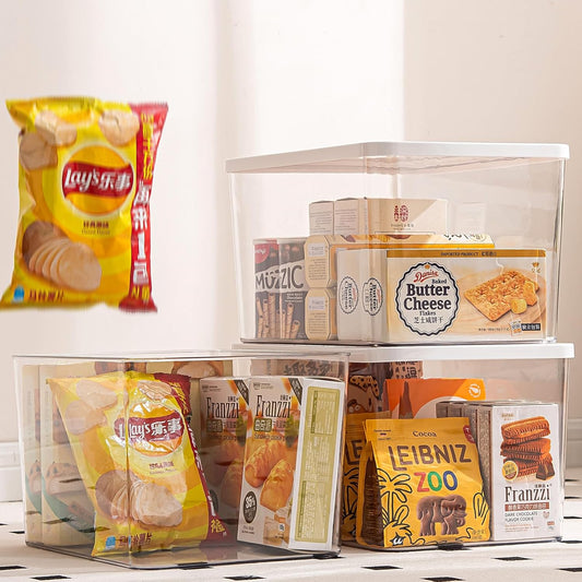 Clear Plastic Storage Bins with Lids for Organized Living Spaces