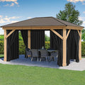 Outdoor Patio Curtains Waterproof 8 Panels 54x84 in - Privacy & UV