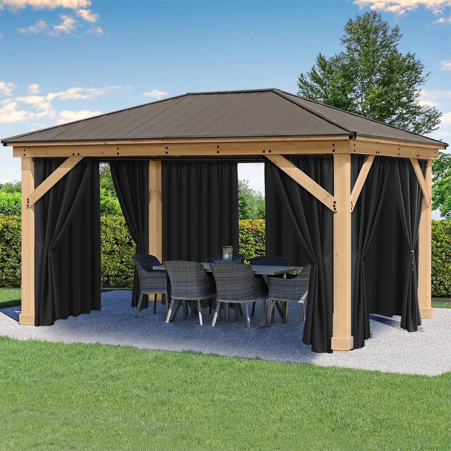 Waterproof Outdoor Patio Curtains for Privacy and Style