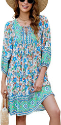 Bluetime Casual Dress for Women with Stylish Floral Print Design
