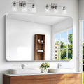 Silver Bathroom Mirror 60x40 in Rectangle with Rounded Corners