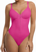 FeelinGirl Shapewear Bodysuit Tummy Control Zip-Up Thong - Snatched